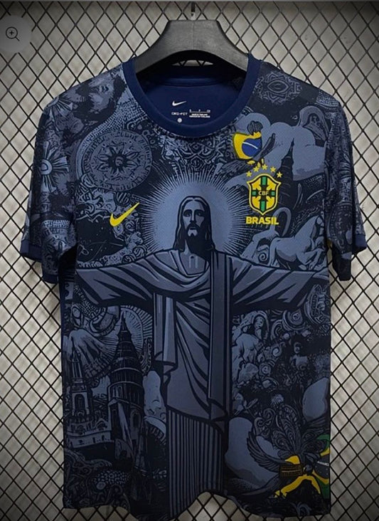 Tricou Brazilia Jesus Albastru